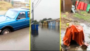 Intesas lluvias y calles completamente anegadas: Videos muestran cómo el sistema frontal ha afectado a algunas comunas
