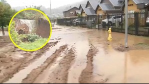 Video muestra inundación en Temuco por caída de muro de canal