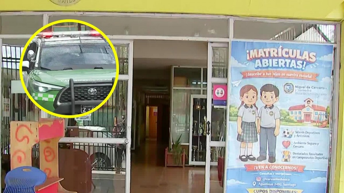 Roban decenas de computadores y colaciones de un mes en Liceo Miguel de Cervantes