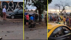 Persecución en Peñalolén termina con auto volcado: Tres delincuentes huyen y uno es detenido