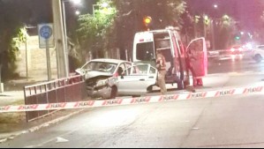 Conductor choca con valla de contención tras ser apuñalado por su acompañante en Pedro Aguirre Cerda