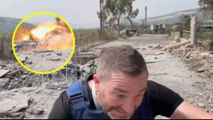 Quedó registrado en video: Misil cayó a metros de periodista que realizaba despacho