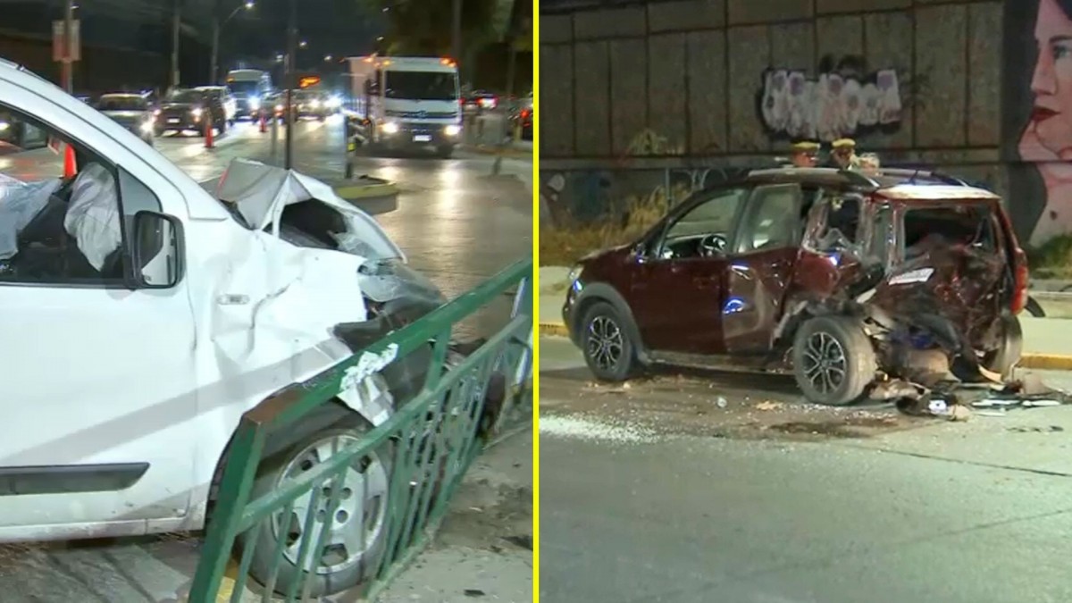 Conductor escapa tras no respetar luz roja y colisionar con vehículo en Camino Melipilla: Una persona está con lesiones graves