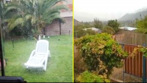 Fuertes lluvias en la zona central: Videos muestran llegada del sistema frontal