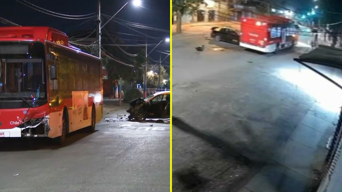 Taxista fallece tras colosión con bus red en Cerro Navia: Otra persona está en estado grave