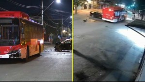 Taxista fallece tras colisión con bus RED en Cerro Navia: Otra persona está en estado grave