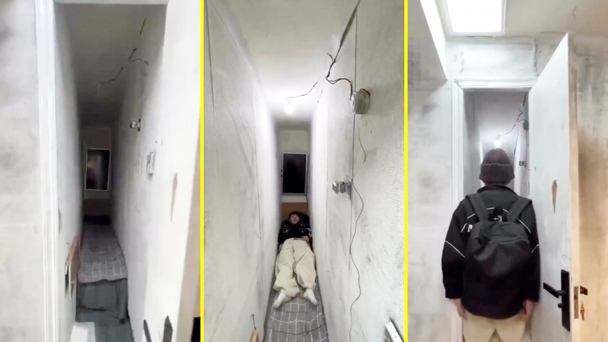 No superan los 60 cm de ancho, pero tienen TV y baño: Así son las minihabitaciones que se arriendan a $1.000