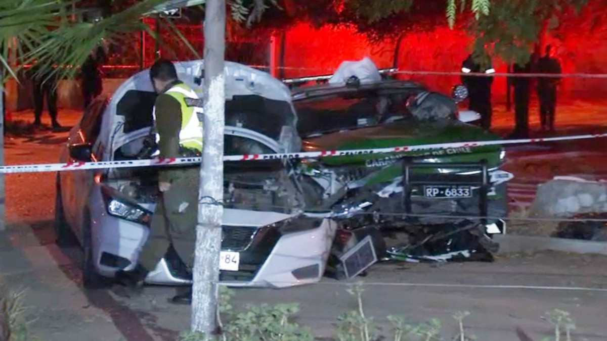 Conductor iba en estado de ebriedad: Choque entre auto particular y vehículo de Carabineros deja a dos funcionarios lesionados