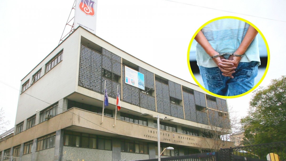 Detienen a dos estudiantes por lanzar bombas molotov frente al Instituto Nacional: Uno de ellos es alumno del establecimiento