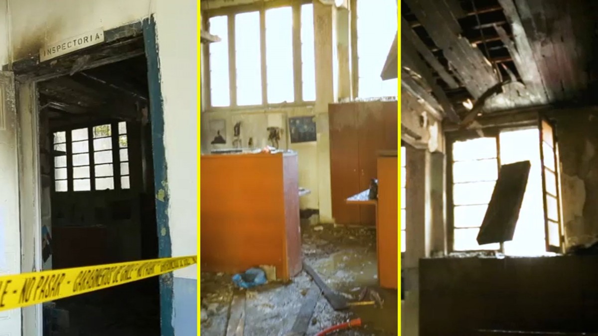 Así quedó el Liceo Lastarria tras el ataque con bombas molotov: imágenes muestran la destrucción