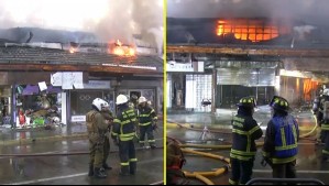 Gran incendio afecta galería del centro de Concepción