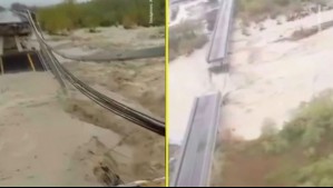 Video muestra derrumbe de un puente en Italia tras fuerte temporal