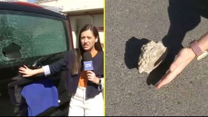 Equipo de Mega es agredido con piedrazos en Peñalolén en medio de operativo por retiro de vehículos