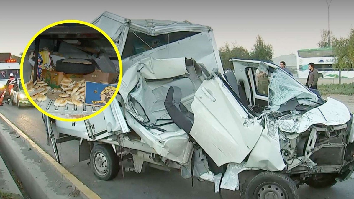 Violento choque en General Velásquez: Furgón de panadería terminó incrustado en remolque de camión