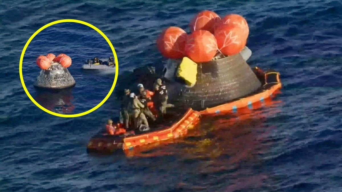 ¡Históricos! El instante en que los cuatro astronautas salieron de la nave espacial en el Océano Pacífico