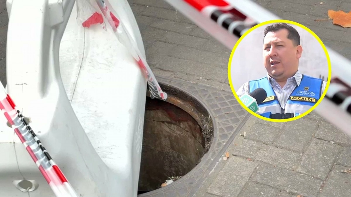 Insólito robo en Concepción: Delincuentes sustraen tapas de alcantarillado para venderlas