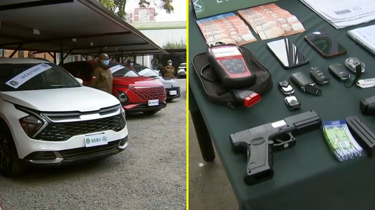 Incautan 14 autos de lujo a banda que robaba vehículos en malls: Podrían estar ligados a más de 200 delitos