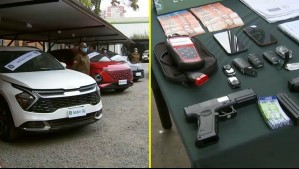 Incautan 14 autos de lujo a banda que robaba vehículos en malls: Podrían estar ligados a más de 200 delitos