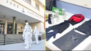 Portaban elementos incendiarios: Detienen a dos estudiantes de 13 y 15 años por ataques en Liceo Lastarria