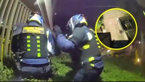 Lanzaron miguelitos y le dispararon a guardia municipales: Vecino de Providencia sorprende a tres ladrones entrando a su casa