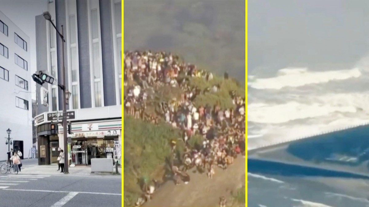 Videos muestran fuerte terremoto en Japón y momento en que se activan alarmas de tsunami