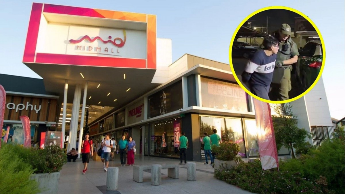 Menor de 16 años y hombre de 19 detenidos por robo frustrado en mall de Maipú