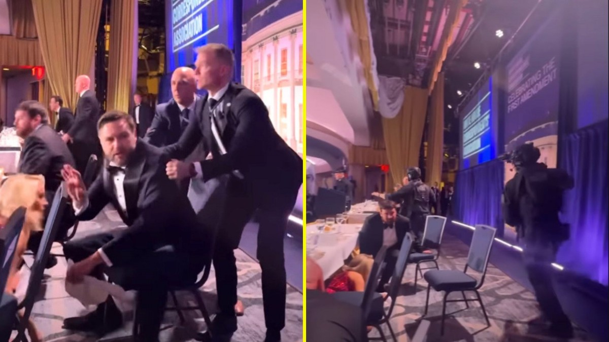 Video muestra momento en que Donald Trump y J.D. Vance son bruscamente evacuados por ataque en Washington