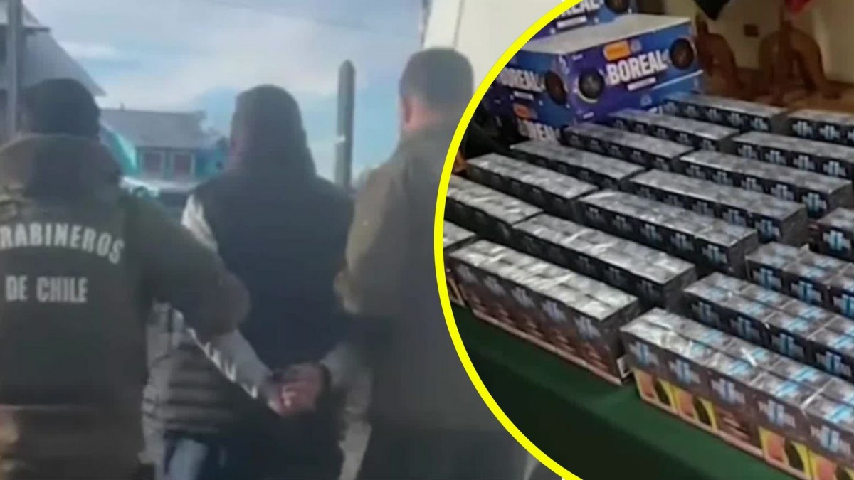 Millonario decomiso en La Araucanía: Incautan más de 85 mil cajetillas de cigarrillos y fuegos artificiales de contrabando