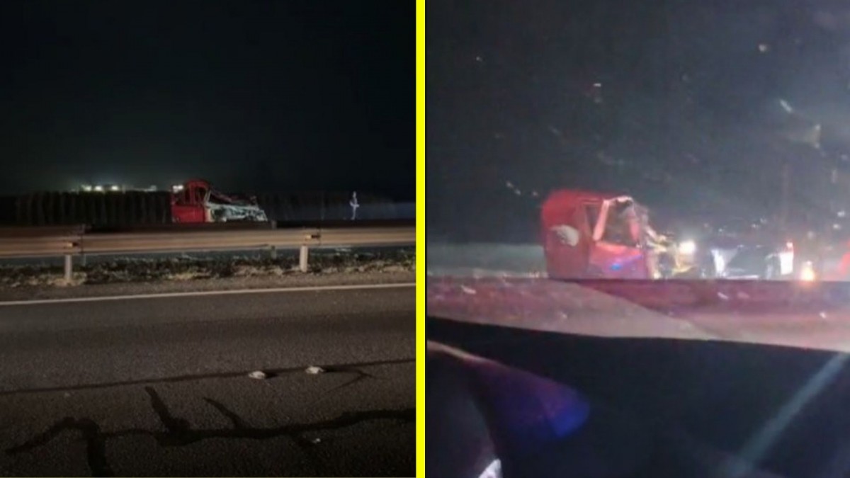 Choque entre camión y auto deja una persona fallecida en Longaví: Vehículo de carga perdió su cabina por la fuerza del impacto