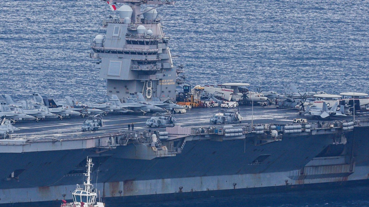 El portaaviones USS Gerald R. Ford abandona Oriente Medio pese a tensones entre EEUU e Irán