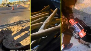Realizaban perforaciones al pavimento para ingresar a túnel: Detienen a banda que robaba cobre simulando ser trabajadores