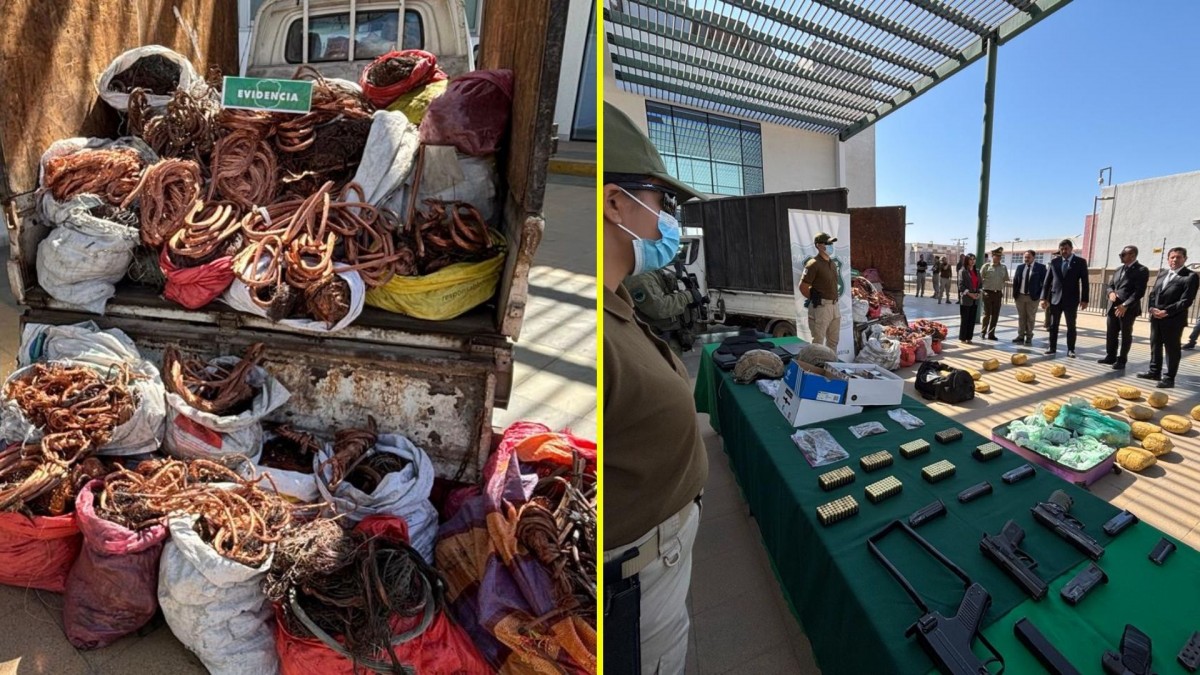 Operativo conjunto en Arica: decomisan armas y 130 kilos de droga