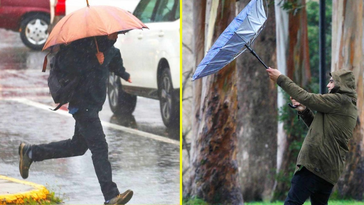 Emiten alertas meteorológicas para cinco regiones: Hasta 90 mm de lluvias 'en corto período de tiempo' y vientos de 100 km/h