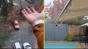 Impresionantes registros de granizos, anegamientos y fuertes lluvias en Santiago