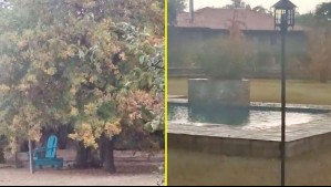 Videos muestran efectos de la lluvia y viento en diversos sectores de la zona central