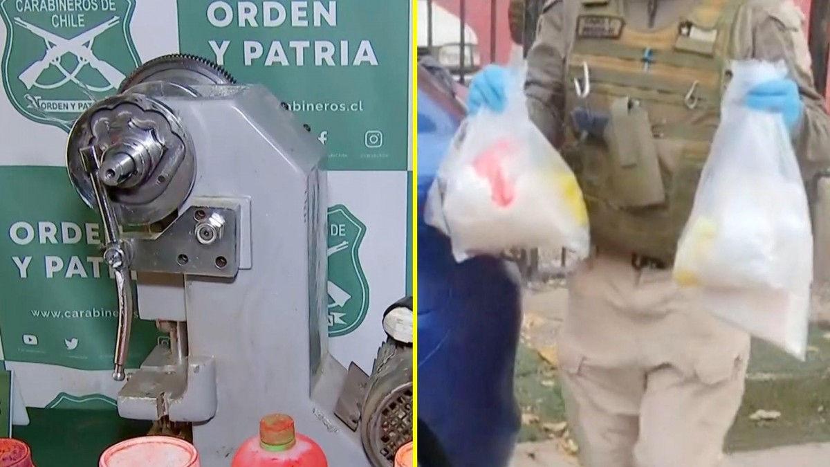 Desarticulan laboratorio de éxtasis en Quilicura: Se incautaron prensas industriales y más de 2.500 pastillas