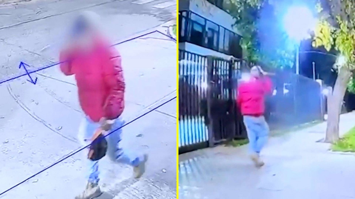 Misterioso enmascarado en calles de San Miguel: Videos lo muestran causando temor con un cuchillo