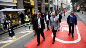 Ahora será semipeatonal: Así quedó el eje Bandera tras arreglos para que vuelvan a circular buses