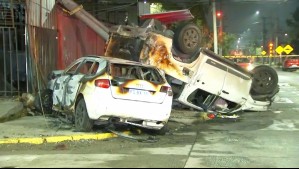 Dos vehículos se incendian tras violento choque posterior a una persecución policial en La Florida