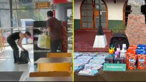 Se llevaron hasta vasos de Pikachu: Video capta descarado robo en local de servicentro de Maipú mientras los clientes comían