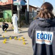 Un hombre de 35 años en situación de calle fue asesinado en La Pintana tras recibir disparos. PDI y Fiscalía ECOH investigan el hecho y realizan peritajes en el sitio del suceso.