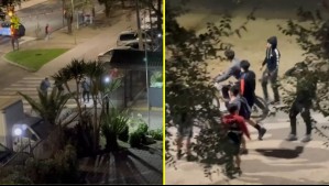 Incluso tiraron piedras: Más de 15 jóvenes trataron de realizar portonazo a vecino en Las Condes