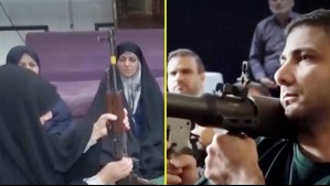 Gobierno de Irán aseguró que entrena a 31 millones de personas para el uso de armas: Presentador disparó rifle en vivo