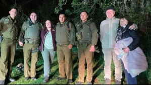 Carabineros graba momento exacto en que rescatan a mujer que estaba extraviada