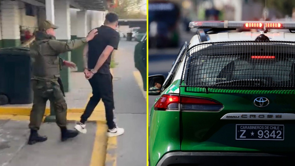 Caen dos integrantes de 'Los Tequeños' en La Legua: Iban en un auto robado y con las patentes falsificadas