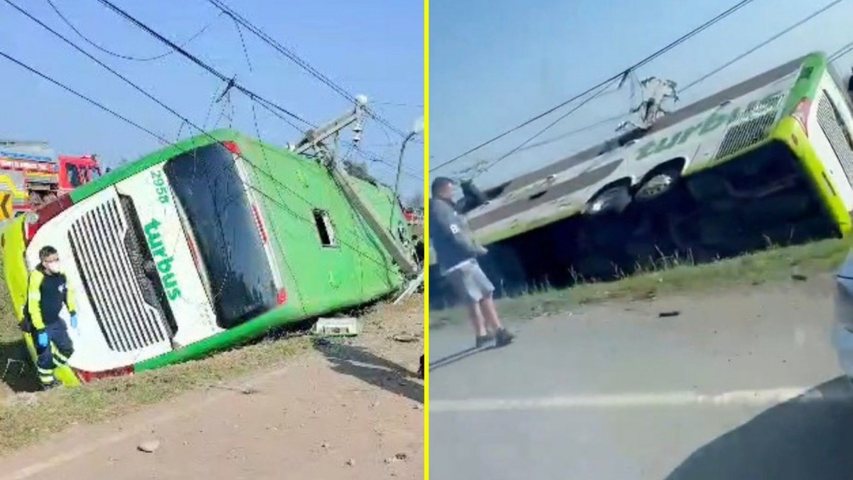 Volcamiento de un bus en la Ruta 5 dejó al menos dos personas fallecidas: Se desconoce el número exacto de heridos
