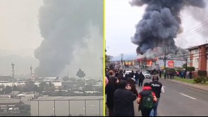 Videos muestran incendio que destruyó supermercado Súper Oferta en Padre Las Casas
