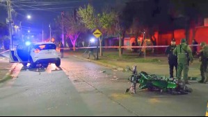 Carabinero sufre choque en motocicleta cuando iba rumbo a cumplir su servicio