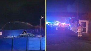 Gran incendio afecta a fabrica en Buin: Se advierte presencia de material industrial