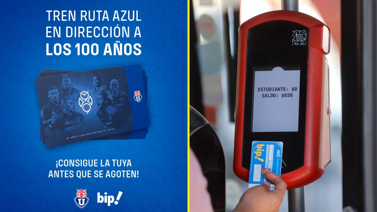 Especial para románticos viajeros: Lanzan tarjeta bip! de la 'U' por sus 99 años de historia